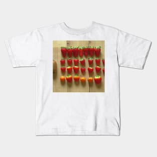 The size chart strawberry yummy Kids T-Shirt